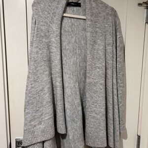 Zara Light Gray Women's Poncho Sweater